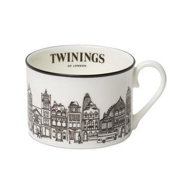Twinings 216 Strand Teacup & Saucer - Black Design